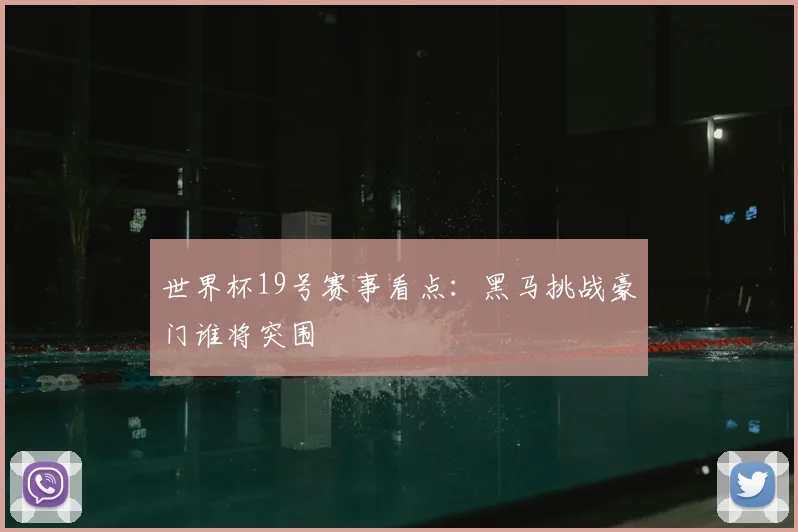 世界杯19号赛事看点：黑马挑战豪门谁将突围